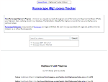 Tablet Screenshot of highscores.scape-xp.com